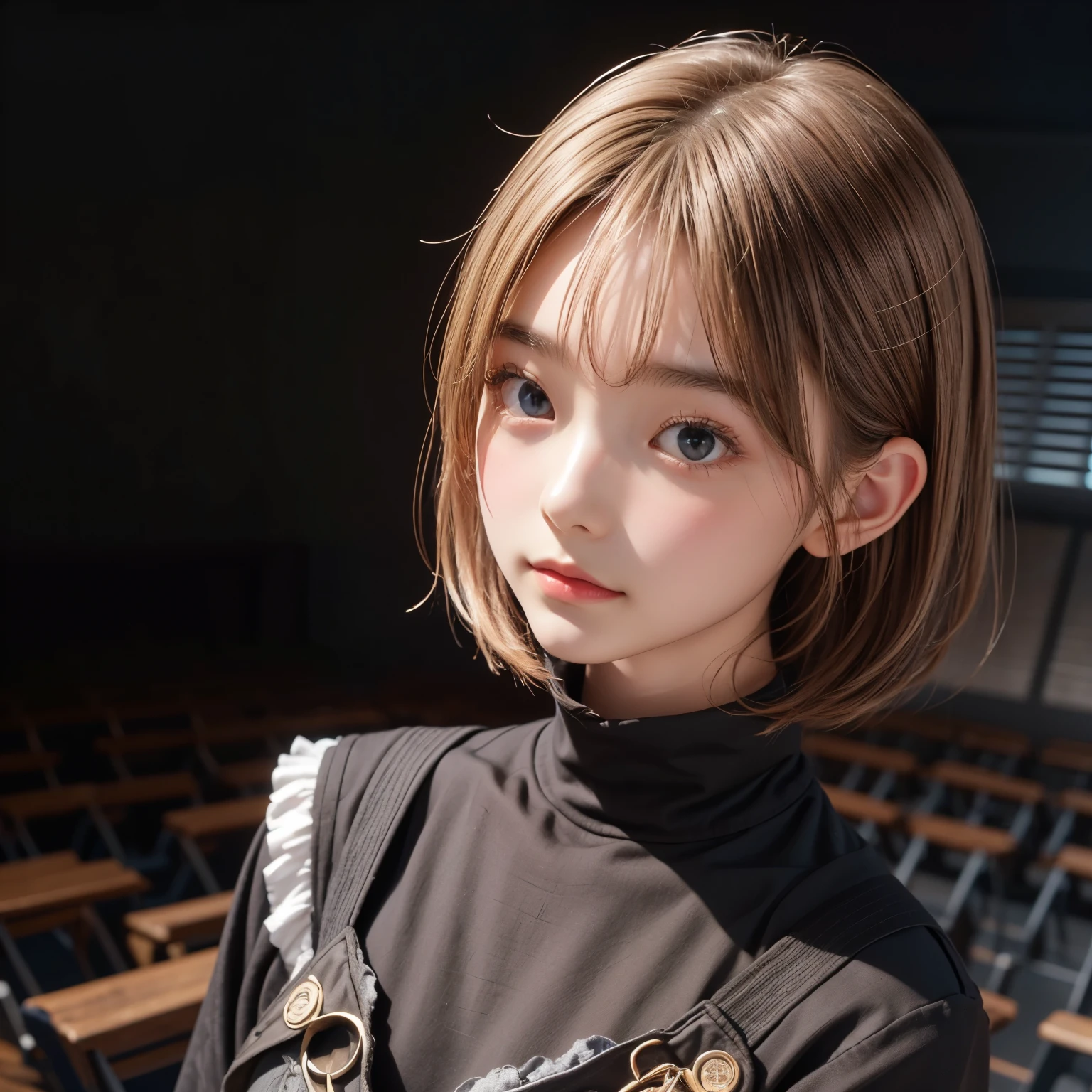 Polychrome, One girl, night, dark, Blonde, View Viewer, Upper Body, In-person audience, Limited edition palette, Black background, Shine,