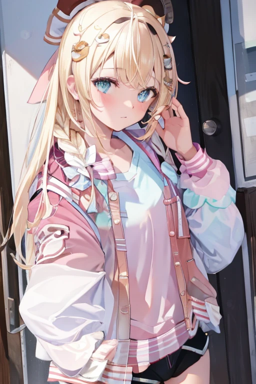 pink letterman jacket,