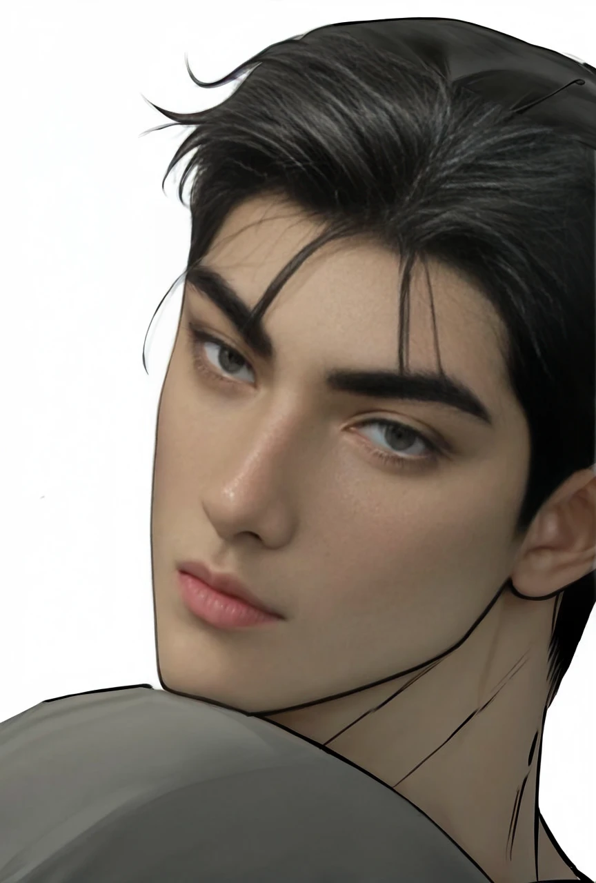 masterpiece, 1boy, young, handsome, black hair, undercut hair, perfect face, detailed eyes and face,black eyes, clean shaved, muscular, capturing a rural atmosphere, dynamic lighting, unreal engine 5