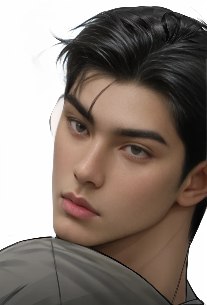 masterpiece, 1boy, young, handsome, black hair, undercut hair, perfect face, detailed eyes and face,black eyes, clean shaved, muscular, capturing a rural atmosphere, dynamic lighting, unreal engine 5