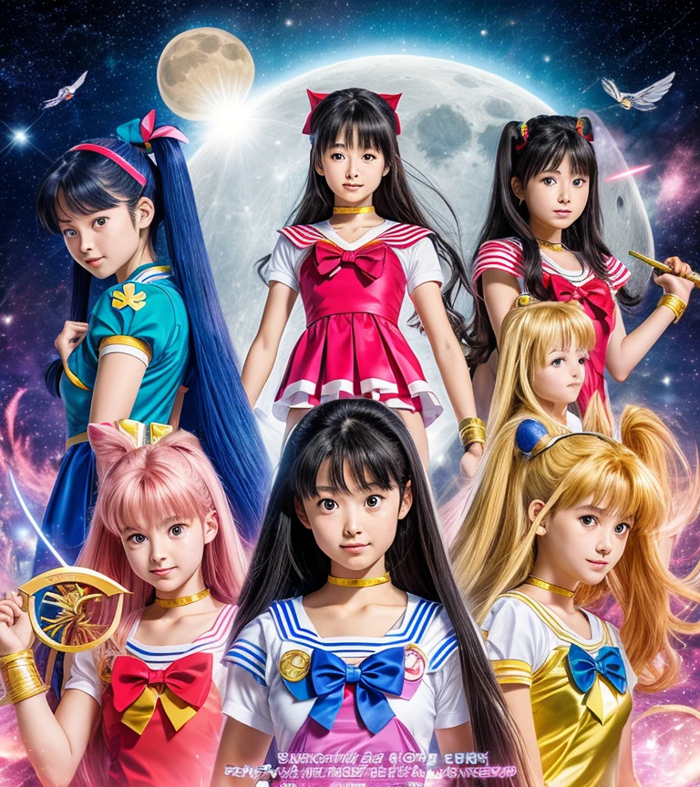 The main character is Usagi Tsukino, a clumsy and seemingly ordinary teenage girl who discovers that she is the reincarnation of Sailor Moon, the legendary warrior of love and justice. Usagi is joined by other Sailor Guardians, including Sailor Mercury, Sailor Mars, Sailor Jupiter, and Sailor Venus, each of whom possesses unique powers and abilities. Together, they fight evil forces, protect the world from various threats, and search for the Moon Princess.