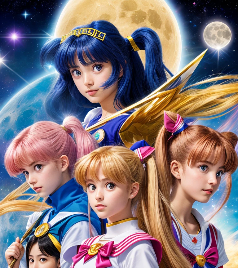 The main character is Usagi Tsukino, a clumsy and seemingly ordinary teenage girl who discovers that she is the reincarnation of Sailor Moon, the legendary warrior of love and justice. Usagi is joined by other Sailor Guardians, including Sailor Mercury, Sailor Mars, Sailor Jupiter, and Sailor Venus, each of whom possesses unique powers and abilities. Together, they fight evil forces, protect the world from various threats, and search for the Moon Princess.