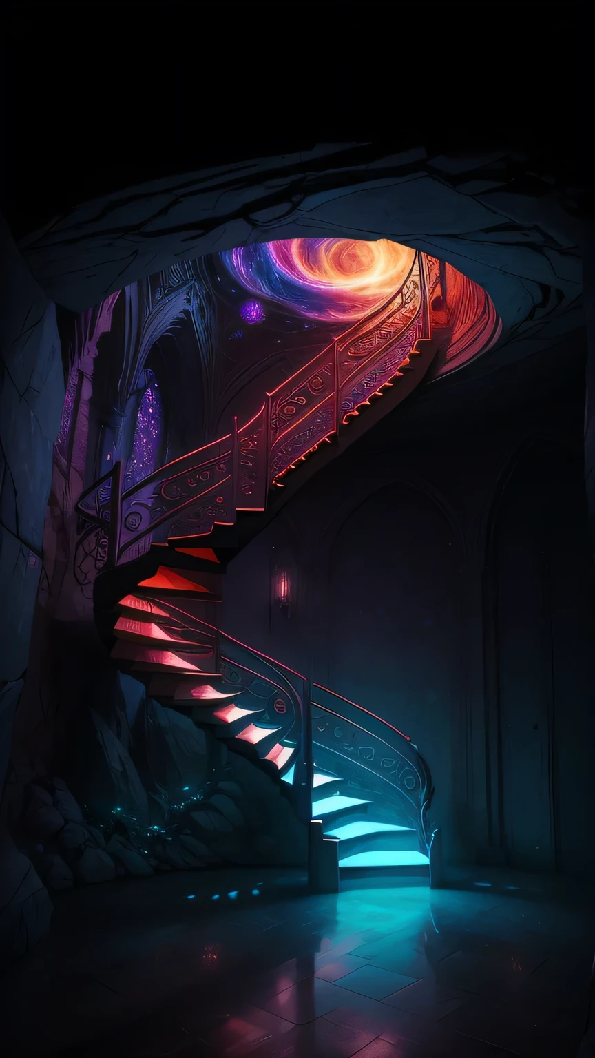 Crystal Fantasy: A Close-up image in 4K, showcasing a crystal spiral staircase that stretches endlessly into the distance, its shimmering clarity captivating the viewer. Each step reflects a myriad of colors, creating a mesmerizing kaleidoscope of light. The staircase is nestled within a cavern lit by dramatic, ethereal lighting, casting an otherworldly glow on its surface. The depth of the written boundary is discernible, inviting the viewer to explore the intricate details of this magical, infinite stairway to a dreamland.
Milky Way: A Transparent Photorealism masterpiece that puts the viewer