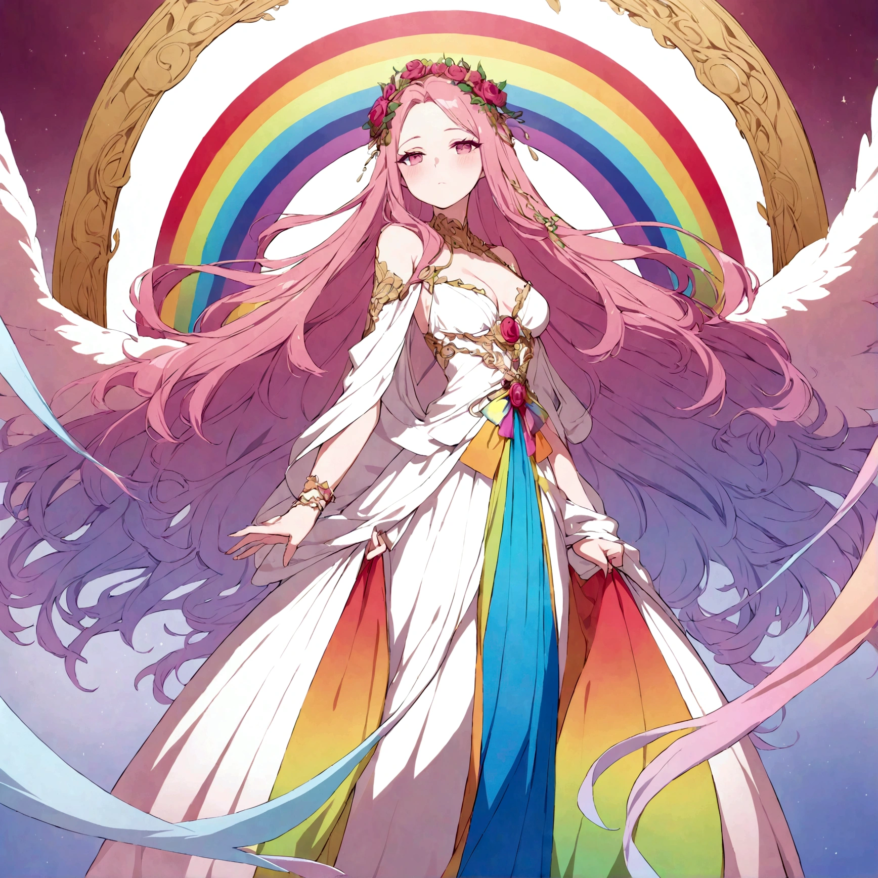 a rainbow version of goddess Persephone