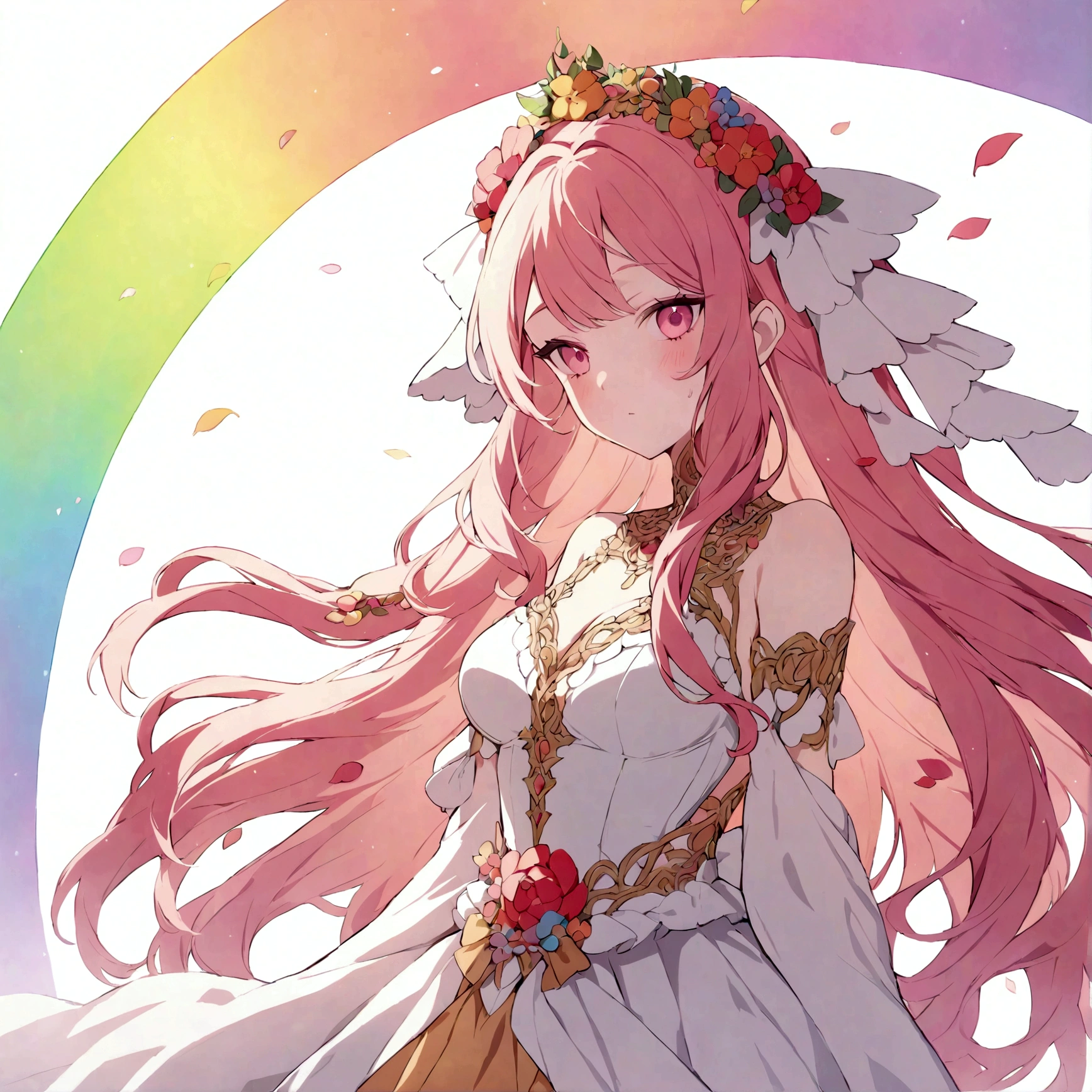 a rainbow version of goddess Persephone