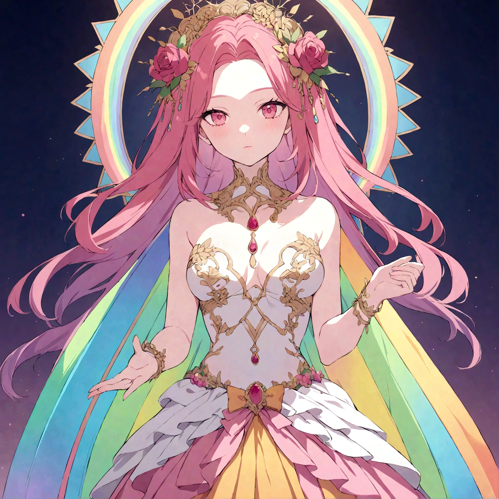 a rainbow version of goddess Persephone