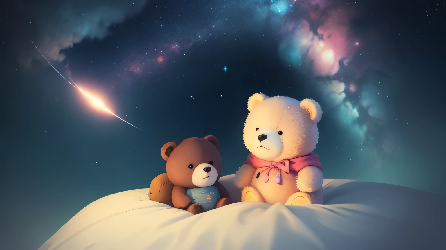 SeaArt Bot Txt2Img Default 22:57:52 Expires in 13 days There is a little bear sleeping on a bed in the middle of the night, teddy bear, Beeple and Jeremiah Kettner, Cute and detailed digital art, Quiet Starry Sky. Digital Illustration, Cute digital art, Cute artwork, Adorable digital painting, Cute and detailed artwork, Procreate Illustration, Dreamy starry sky, Teddy Fresh, good night, Miniature bear,Are sleeping,