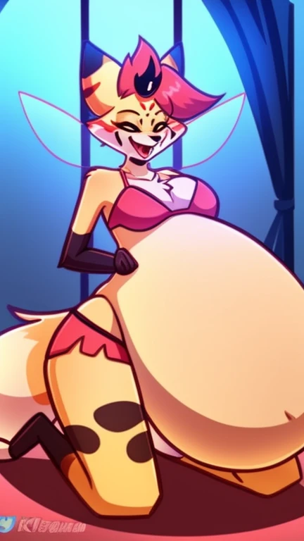 uploaded on e621, solo, queenbee, furry character, furry art, by Kilinah, Coffeesoda, Hioshiru, Kilinah, detailed fur, detailed eyes, girl, female, fox, femenine body, queenbee, sexy, profesional photo, cinematic lighting, looking at viewer, sexy view, smiling, portrait photo, half-closed eyes, smug smile, open mouth, ((looking pleasured)), looking at the viewer, kneeling, blush, ahegao, crimson bikini, (4arms), big_belly person_inside_belly, vore.