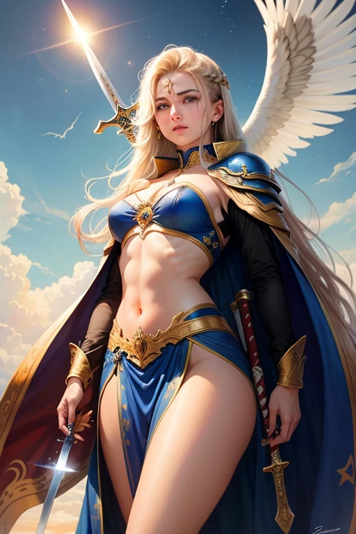 Quando seus olhos se estreitaram, a Vontade da Espada que de repente irrompeu de seu corpo era muitas vezes mais forte do que antes!
With the spiritual sword in hand, ele se levantou e subiu no ar. Ao mesmo tempo, the little golden sword in the sky whistled and formed a one-sided wing, enorme, vermelho-sangue e deslumbrante. It was almost comparable to a ten thousand foot tall giant