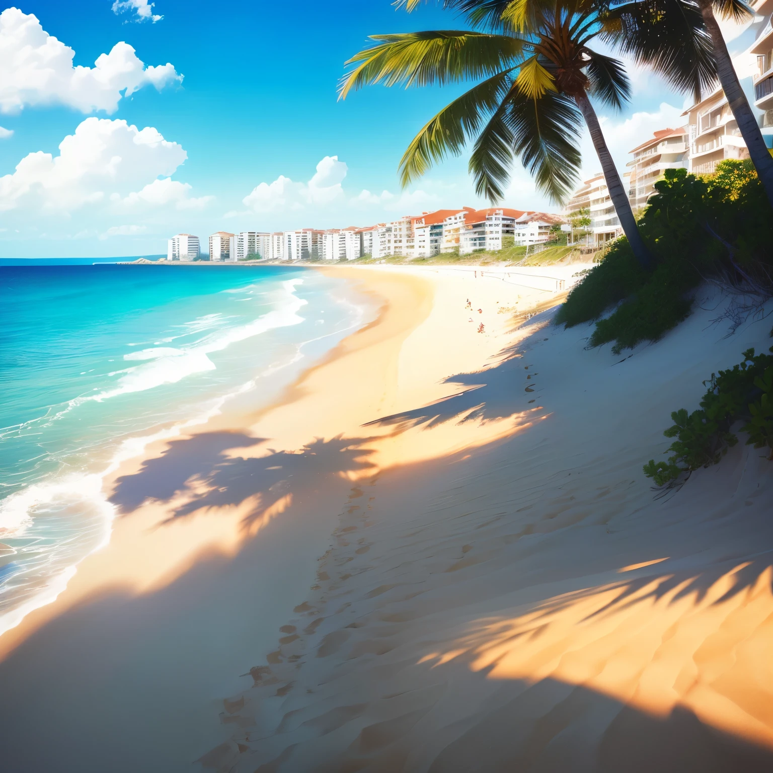 Beach，sunny，Close shot