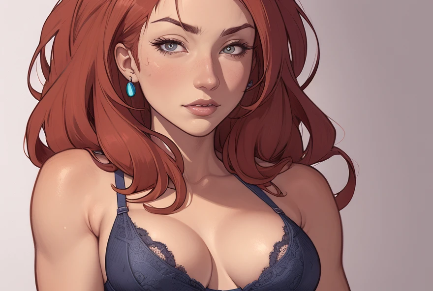 a close up of a woman with bra top and bra, even model | digite germe, digite germe portrait, Retrato de RossDraws, drawn in the style of digite germe, extremely detailed digite germe, digite germe. alto detalhe, style digite germe, digite germe. anime illustration, digital anime illustration, Ross Draws 1. 0