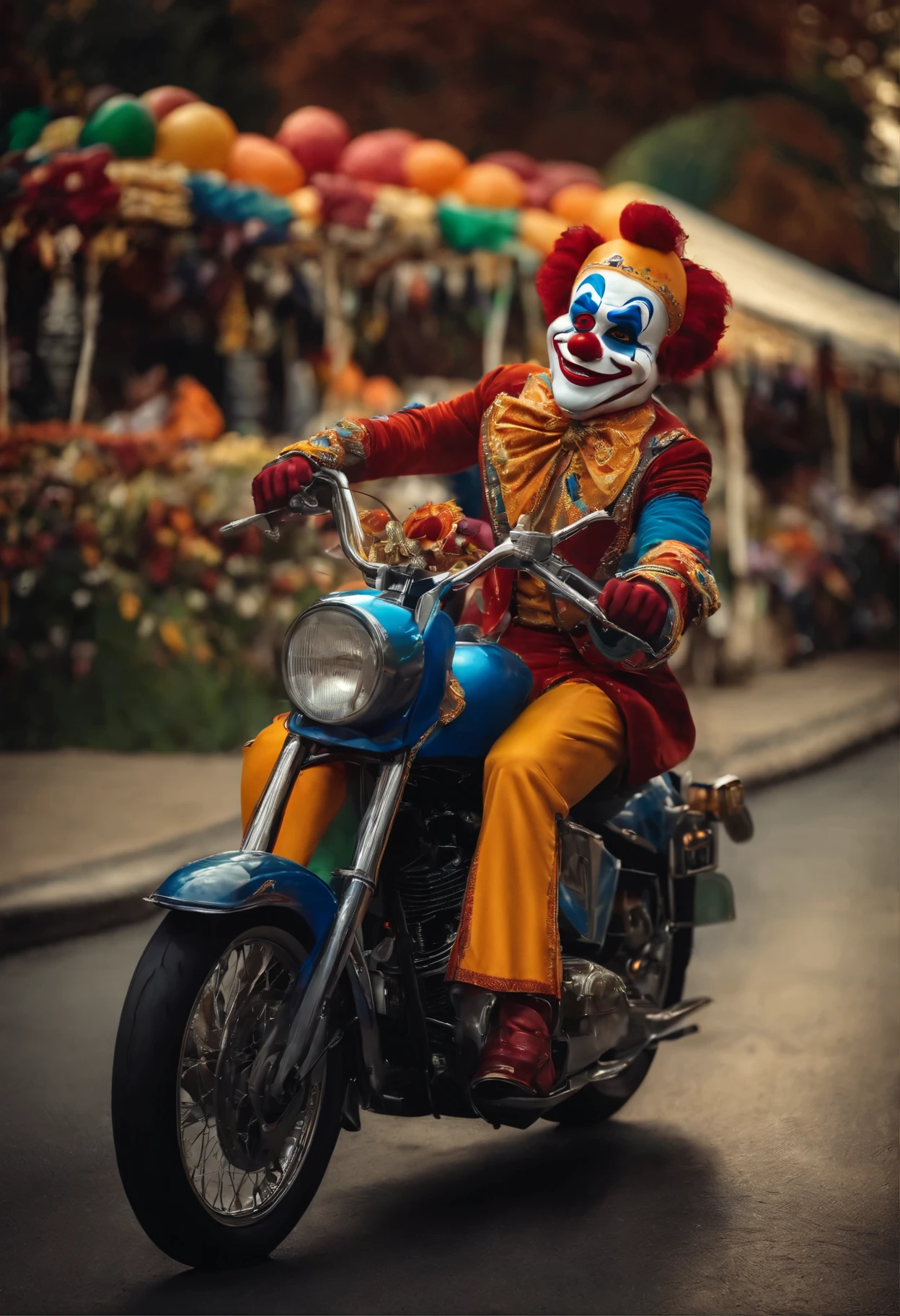 Payaso en moto 