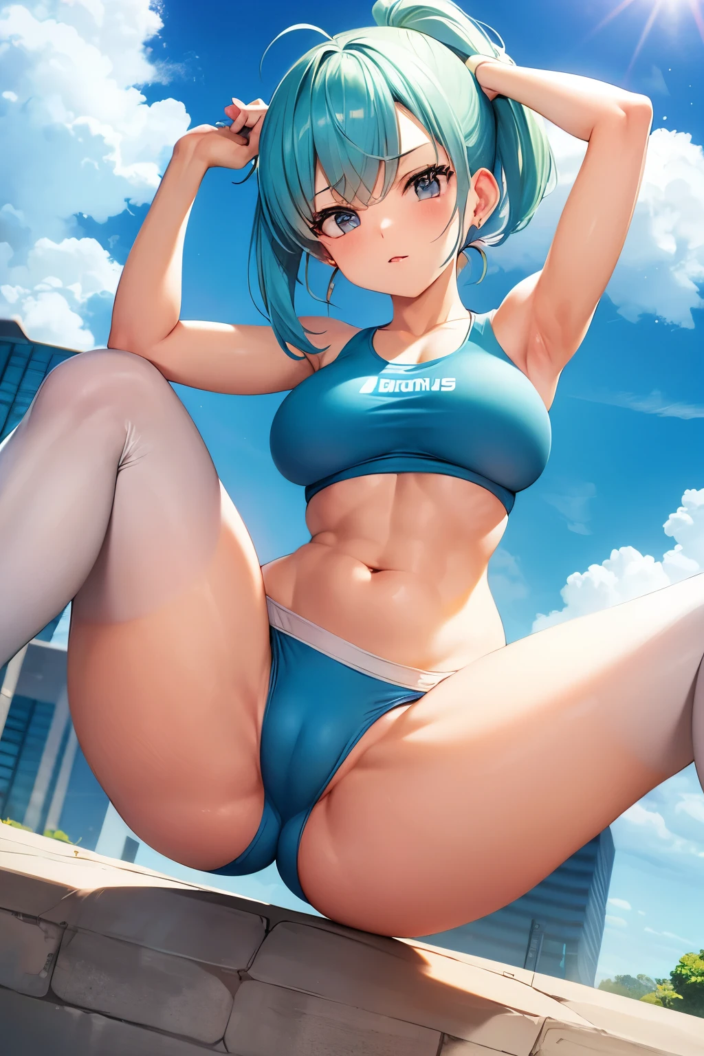 Bulma fitness cameltoe apretado muy marcado