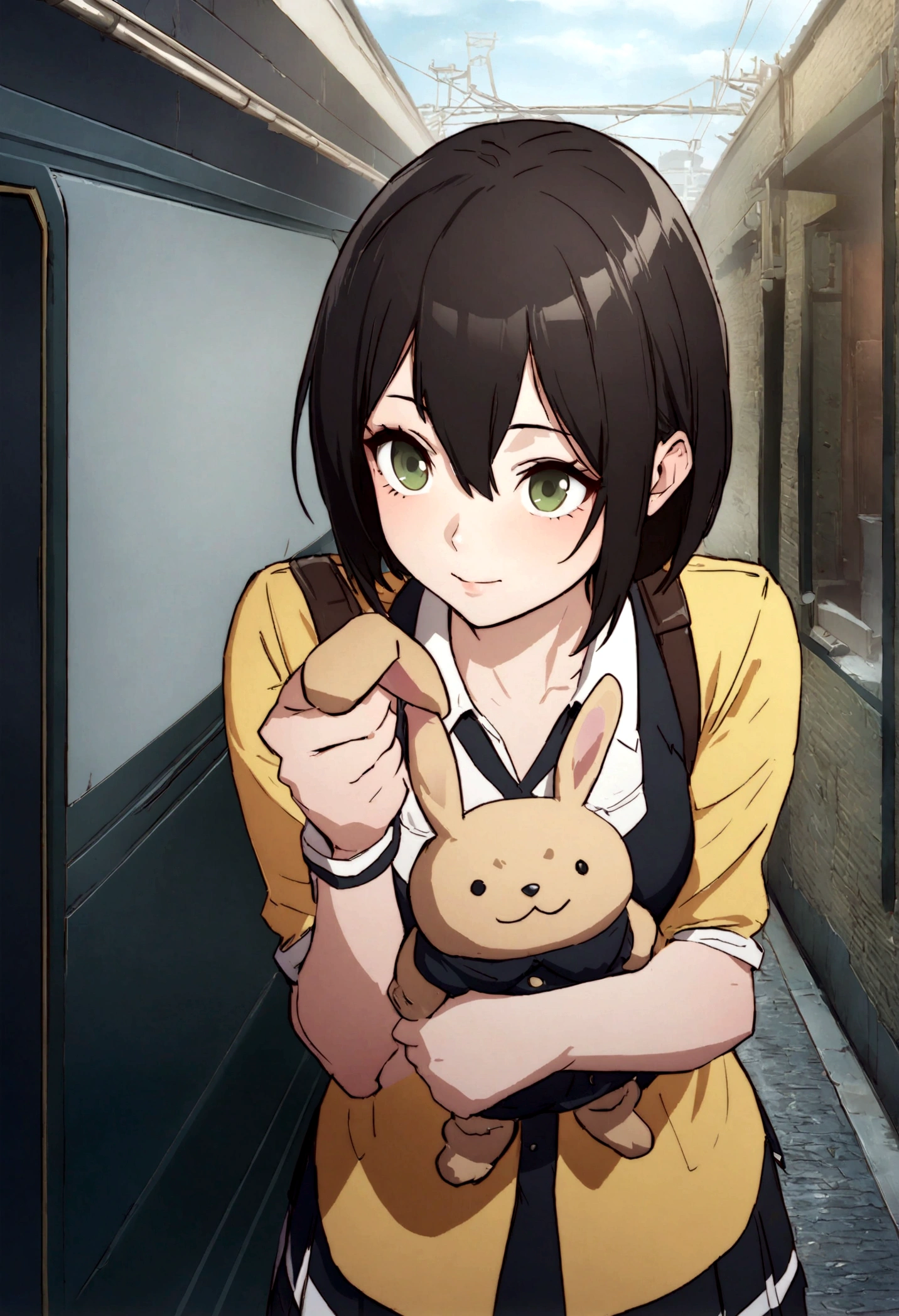 Close-up of a person standing on a train platform, vocal, ( ( ( yoshinari yoh ) ) ), everyone, backup vocalists, vocalist, ( ( Makoto Shinkai ) ), To tell, Cute girl anime visuals, Visual novel key visual, Kantai Collection Style, From Girls Frontline, Visual Novel CG, ( Ilya Kuvshinov )