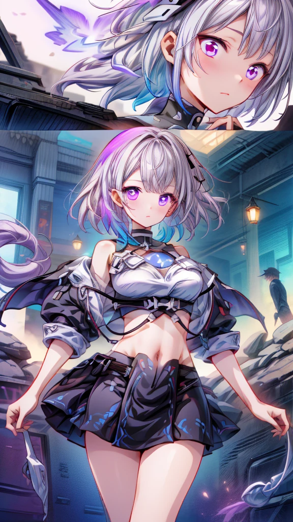(masterpiece, very high quality, perfect anatomy, erotic, sexy) medieval world, 1 man, young, slender, small, thick thighs short silver hair, bangs, sea green eyes (black pirate hat, black vest, short leather shorts ,) belly exposed, on a pirate ship slutty smile, flushed face, excited expression