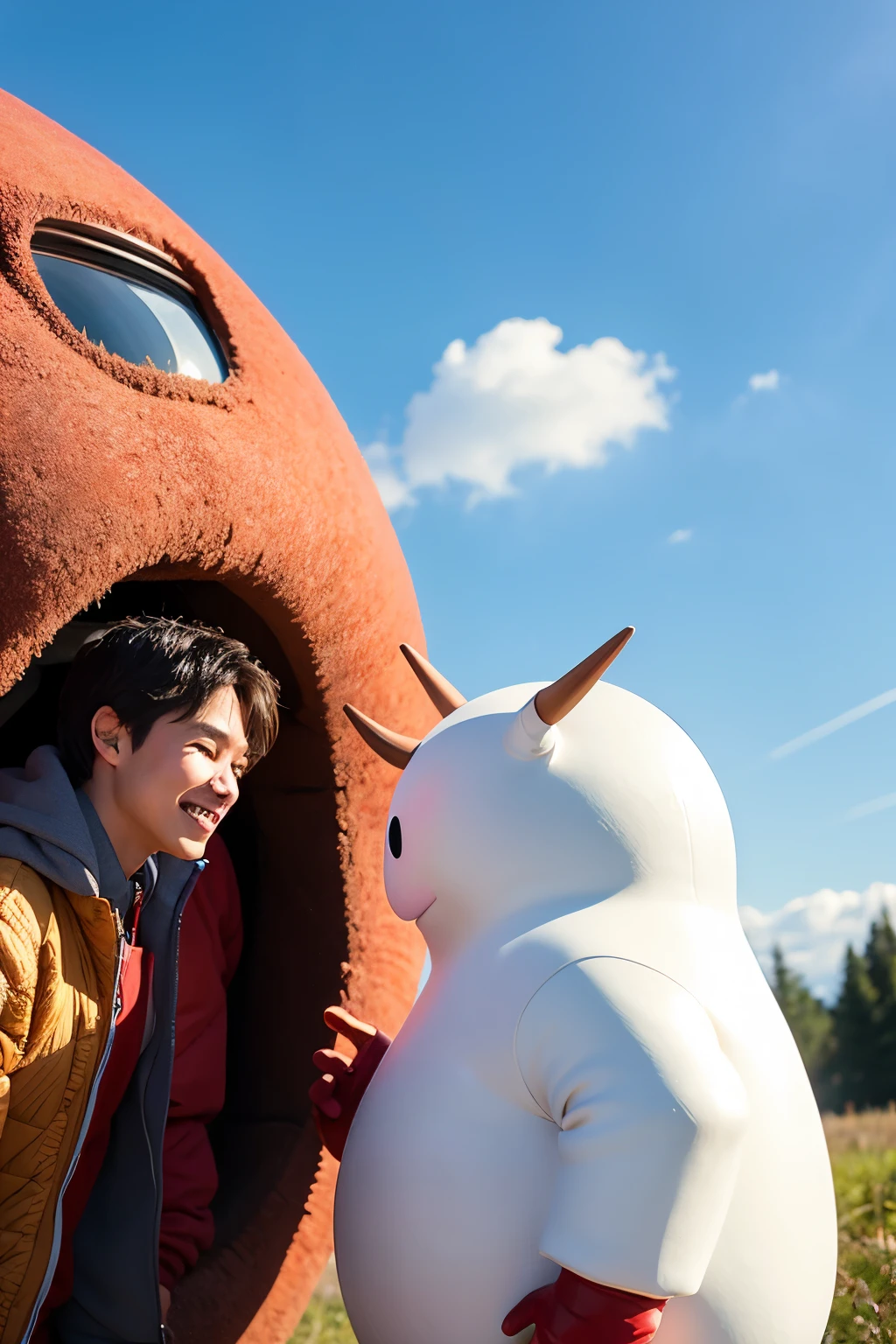 Baymax is talking to Hiro
