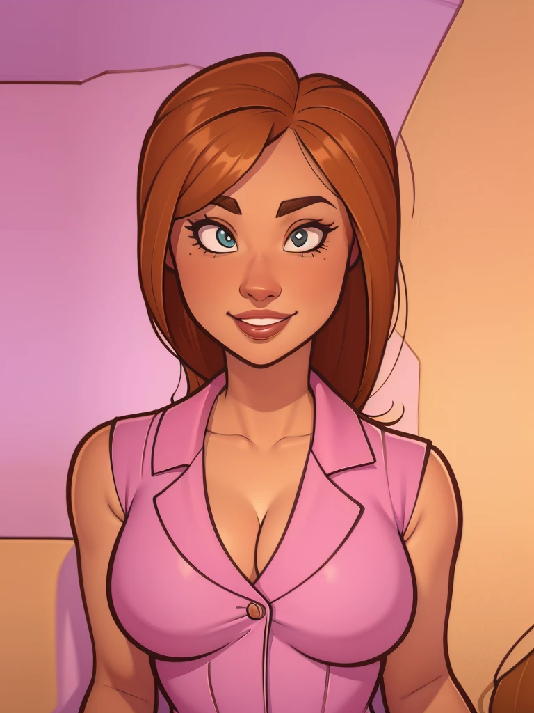 uma mulher de terno bege e camisa branca posando para uma foto, woman in business suit, garota de terno, imagem profissional, garota de terno, young Business woman, retrato profissional, retrato corporativo profissional, malika favre, foto profissional, Business woman, retrato promocional, Foto de uma mulher, cabelo escuro curto e cacheado sorrindo, jovem sofisticada, Júlia Fontes style Cartoon style digital illustration style GTApose dynamic Turnaround shee size 16:9 em Hd.