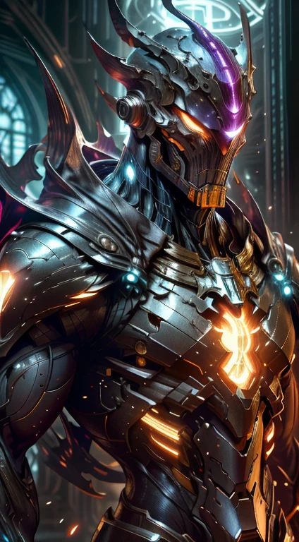 Realistic ,reluzente, Reflexivo, bioluminic, Thanos, segurando faca ensanguentada, em Gotham City, capa, Runas brilhantes _vermelho, corpo inteiro, Kinematic, fundo escuro, luz de fundo, alto contraste,