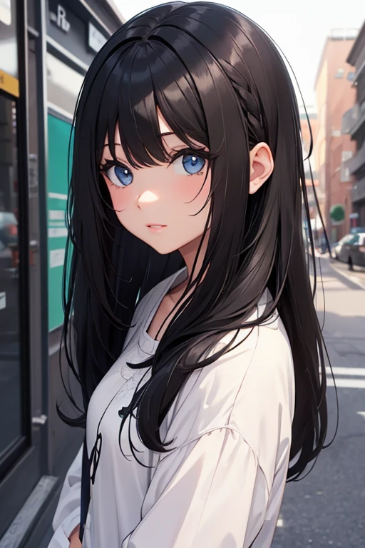 Girl hair black 