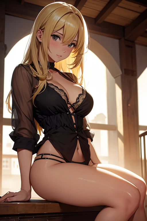 Chica rubia enojada