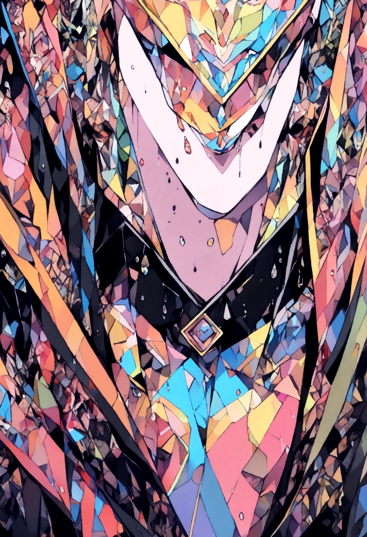 male, Bright design, pastel colour, Drops of ink, ((masterpiece:1.3)), ((highest quality:1.3)), ((Ultra_detailed:1.3)), DJ, Upper body close-up shot, Observe the crowd