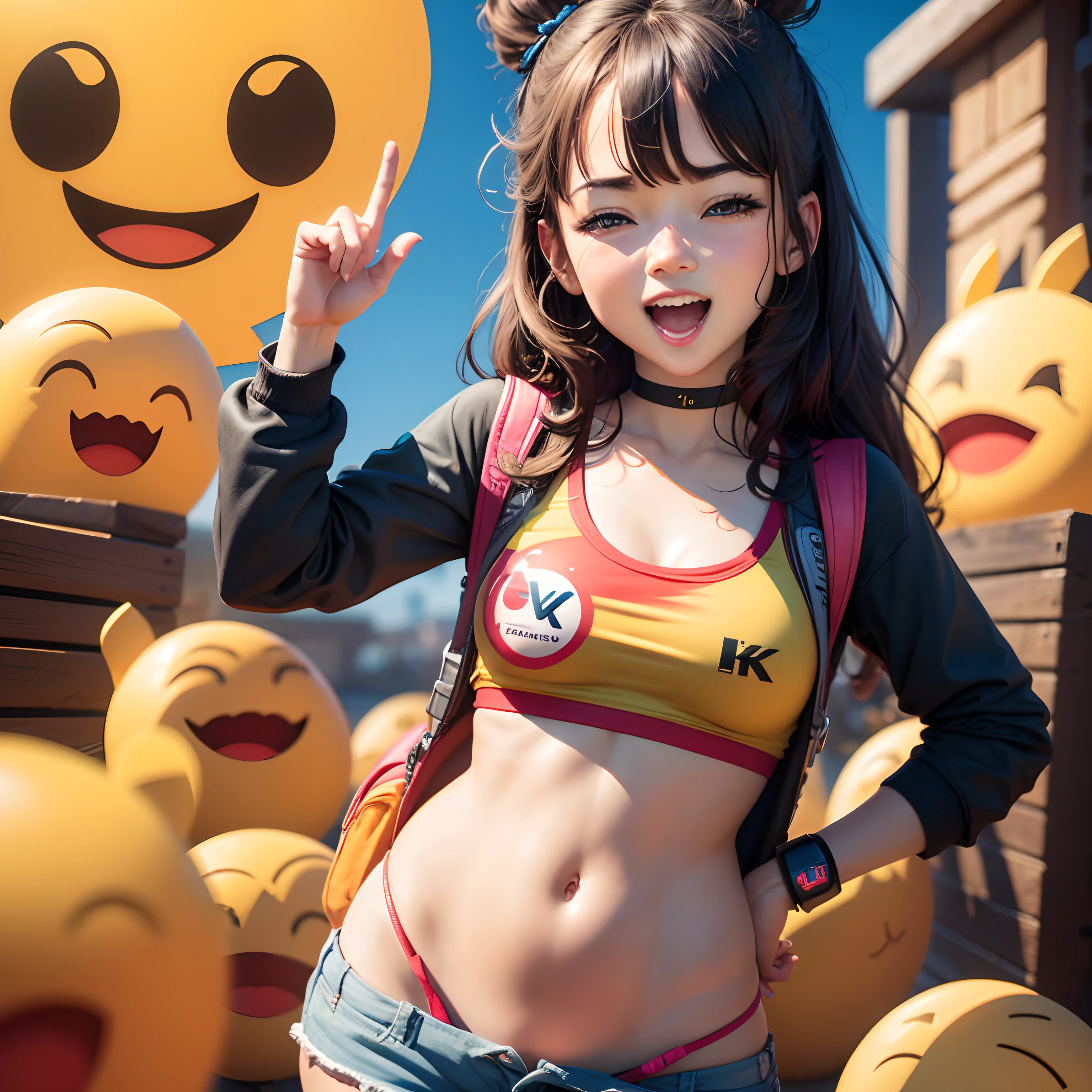 Funny emojis for logo 4k