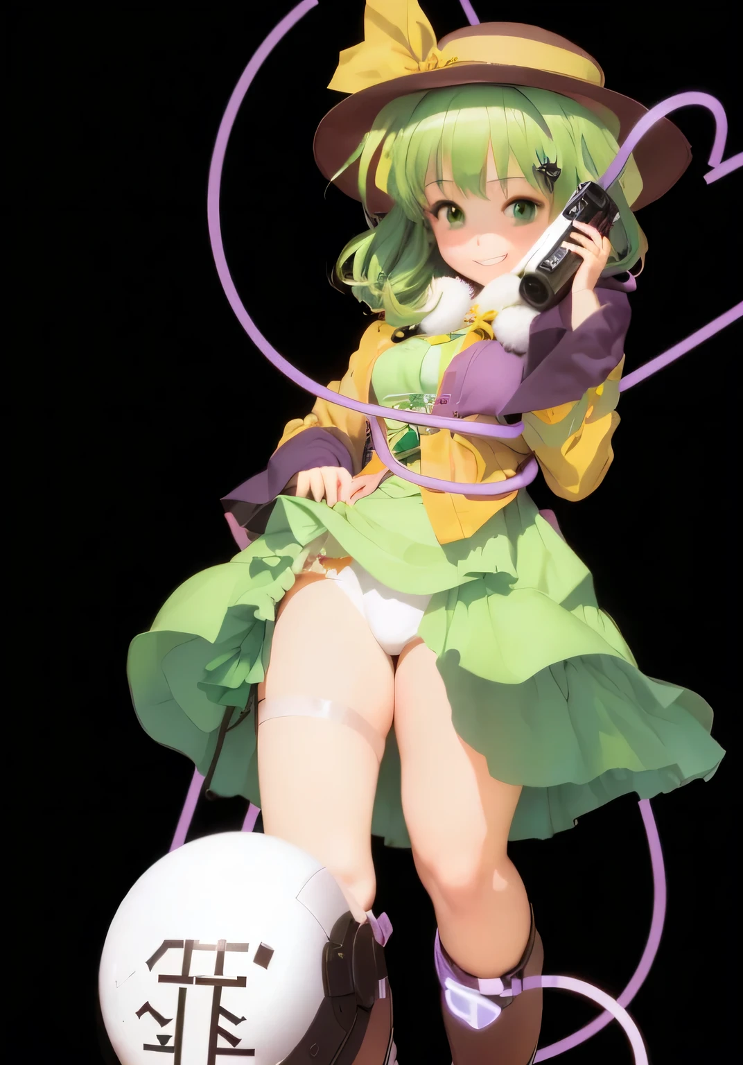 Photorealistic、Thighs reflecting light、A condescending smile、The girl is looking down to the left