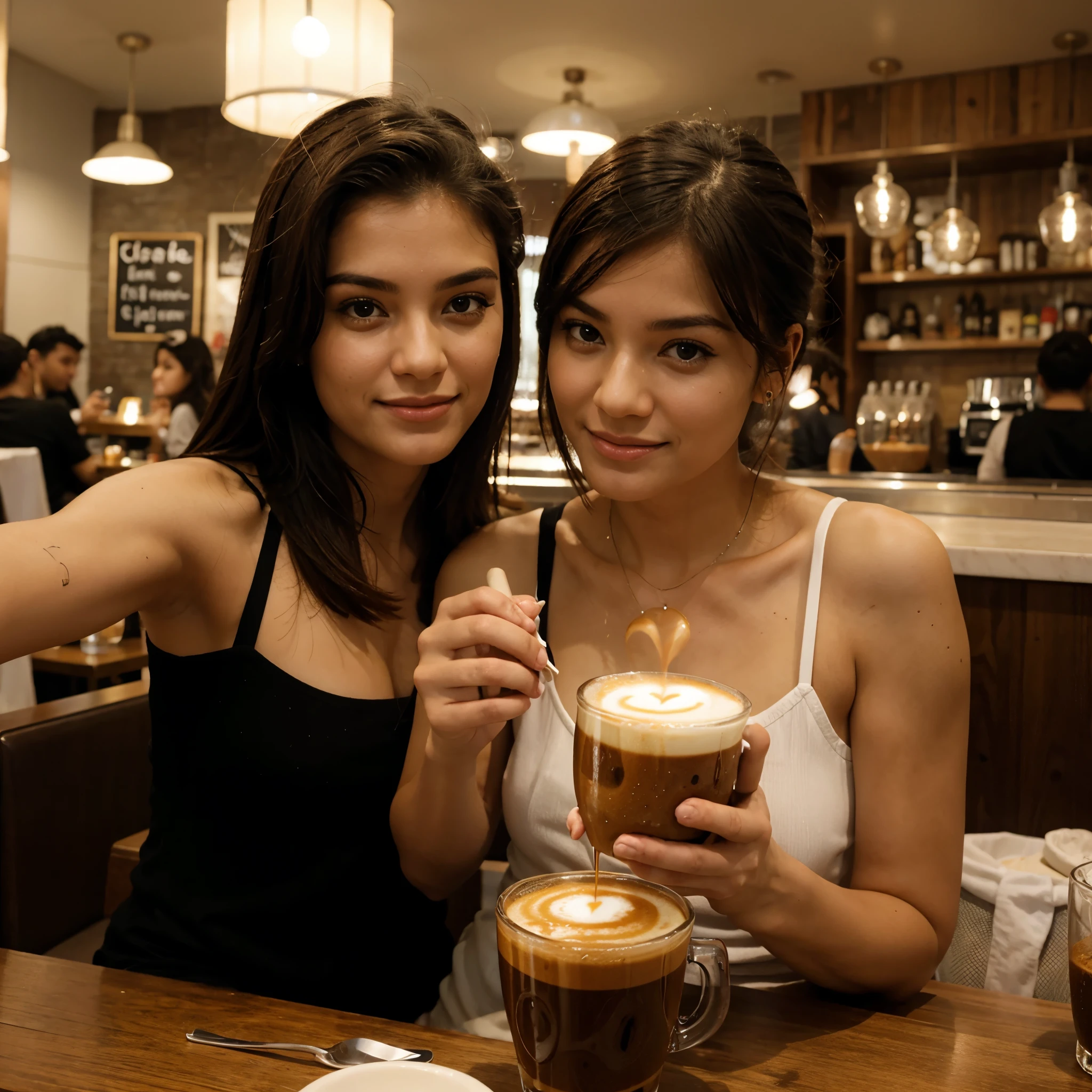 Selfie, café