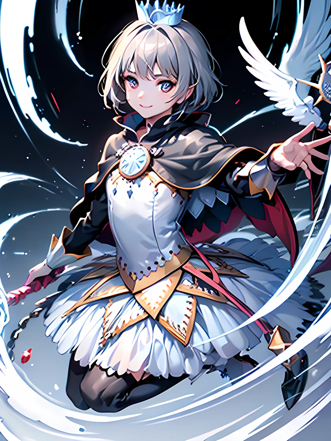 Monochrome,Lineart,Dark outlines,Black and white only,Clear background,  Line art background, background, Monochrome, Line art, ((sketch)), Highest quality,masterpiece,Girl、Big eyes、smile,Beautiful and elegant armor、Plate Armor、Chainmail、Cape、Cape、Small Crown、tiara、Amulet、pendant、bracelet、ring、A large legendary sword engraved with magical powers and symbols.、Powerful Shield、courage、Decisiveness、leadership、Responsibility、Feeling for friends、Dedication、sincerity、Justice、Excellent swordsmanship、High protection、magic、Big eyes、Long Hair、Elegant style、Beauty and charm

