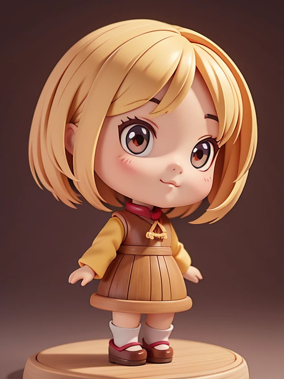 wooden、doll、girl、Clay wind、Anime Style、cute、Short Hair、whole body
