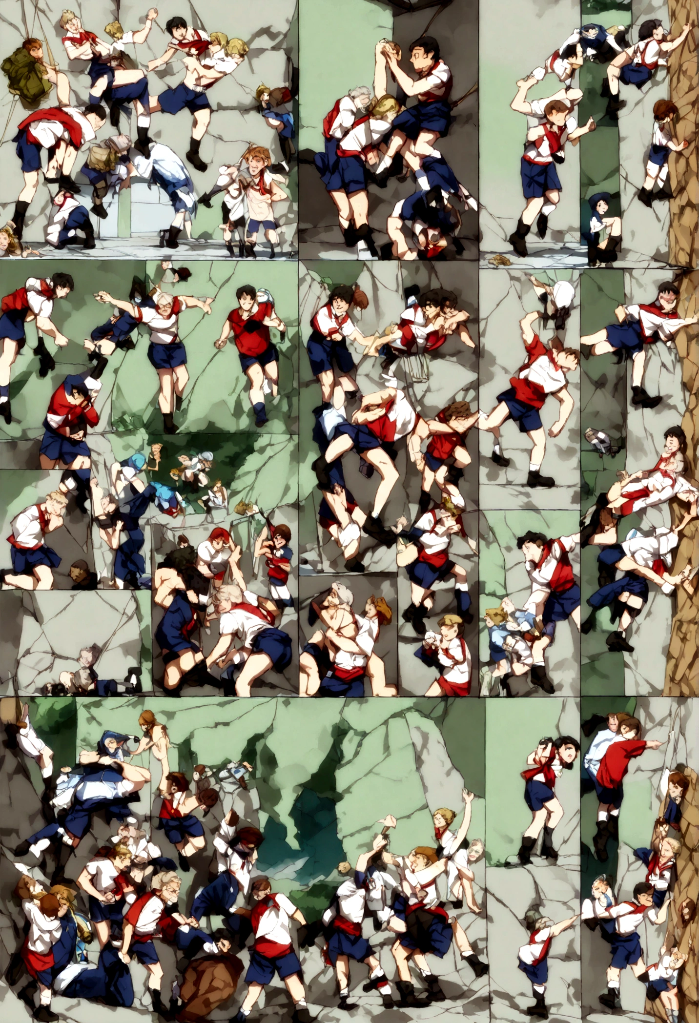 Mamie, Grandmother，Personnes qui effectuent des formations de sauvetage sur corde，(Un groupe de grimpeurs:1.1),Relief operations,sports d&#39;action,escalade,sommets des montagnes,Corde,challenge,very,Courage,(Heroic rescue scene:1.2),team of&#39;intervention d&#39;urgence,photo de tout le corps, (Effet à couper le souffle), ,(studio lighting), hyper HD, Association internationale de technologie des cordes,Explorez avec audace,Techniques de sauvetage sur corde，Créez un environnement de type studio, improve the&#39;impact visuel