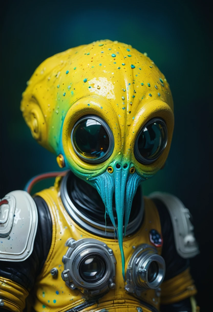 8K, ARTISTIC photogrAphy, best quAlity, mAsterpiece: 1.2), A (potrAit:1.2) Don Bluth Style ASTRONAUT Cthulhu yellow Toon Doll, full body RAW candid cinema, cyan hair, 16mm, color graded portra 400 film, remarkable color, ultra realistic, sad admosphere, dark lighting, oppressive atmosphere, depressive colors, kodak portra 400, photograph,r, Natural Light, Pinhead lighgts, blur reflection, Brush Strokes, Smooth, abstract, Splatter, Oil On Canvas, rainbow colors, fractal isometrics details bioluminescens : a stunning realistic photograph of wet bone structure, 3d render, octane render, intricately detailed, titanium decorative headdress, cinematic, trending on artstation | Isometric | Centered