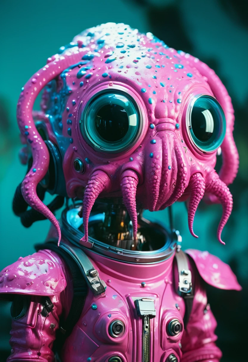 8K, ARTISTIC photogrAphy, best quAlity, mAsterpiece: 1.2), A (potrAit:1.2) Don Bluth Style  ASTRONAUT Cthulhu pink Toon Doll, full body RAW candid cinema, cyan hair, 16mm, color graded portra 400 film, remarkable color, ultra realistic, sad admosphere, dark lighting, oppressive atmosphere, depressive colors, kodak portra 400, photograph,r, Natural Light,  Pinhead lighgts, blur reflection, Brush Strokes, Smooth, abstract, Splatter, Oil On Canvas, rainbow colors, fractal isometrics details bioluminescens : a stunning realistic photograph of wet bone structure, 3d render, octane render, intricately detailed, titanium decorative headdress, cinematic, trending on artstation | Isometric | Centered