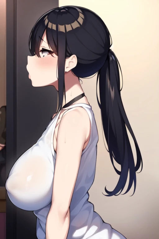 Two age girls,Angry expression,Equal height,At the bed,Black hair ponytail,Face to face, staring at each other,Embrace,Two bodies approaching,kiss、Photo of the two of them、Holding hands and facing each other、向かい合うPhoto of the two of them、Push each other、together、,highest quality,1 girl,kiss_tonguetongue,,tongue、Two Girls、together舐める、Girls facing each other、抱き合いながらkiss、Huge 、向かい合ってkiss、Embrace、Skinny jeans、Huge乳房、Nipples visible、Upper body naked、超Huge乳房