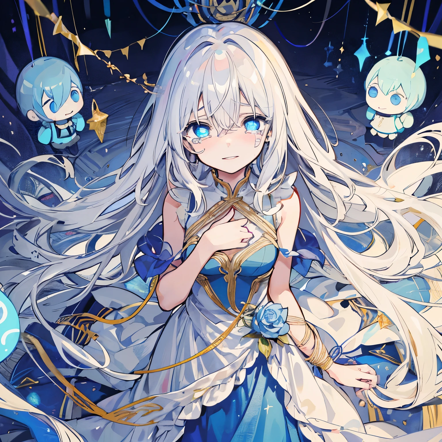 (masterpiece、Highest quality、Highest quality、Official Art、Beautiful and beautiful:1.2)、(One girl:1.3)Hatsune Miku、Twin tails,Beautiful breasts,((close)), One, masterpiece, Highest quality, so beautiful, Absurd, Hello World, (Mai Yoneyama:1.4), (Quasar Cake:1.2), ((Lips parted)), 1 girl, Detailed lighting, rendering, Beautiful Eyes, Perfect Hair, Detailed face and body,
((Dark Skin)), , Facial Scales, White mermaid tail, Mermaid Ears, The princess cut her bangs, Curly Hair, (((Neon Hair))),
Floating in space, The ruins of Star Citadel、Colorful nebula and shining stars々Floating between。.. Fractured crystalline structures reflect light from distant quasars, Creating a kaleidoscope of cosmic colors. Arches and towers, Decorated with ancient runes and constellations, Floating, Connected by a mysterious energy. asteroid, Covered in exotic plants, Creating an aerial garden, Where glowing plants create a symphony of blue and purple. Spatial Portal, surrounded by rubble from the ruins, Open to an unknown world, Their outlines pulsate with the energy of the stars.. The silence of space is broken by the gentle rumble of the solar wind, Creates a solemn and fantastical atmosphere.