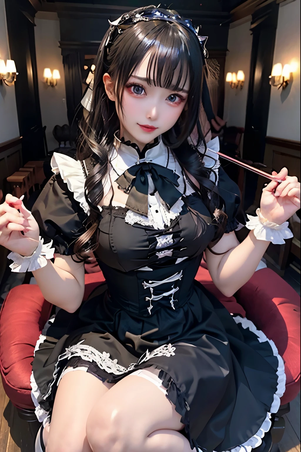 ハードDark Gothicメイク、Deep Night Sky、Horror、Black dark eyeshadow、sad、Good skin radiance、Dark Gothicメイク、Dark smile、palace、24-years-old、Embarrassed look、Dark Gothic、Obscene language、highest quality、Drunk face、紫のMaid clothes、Mysterious、Noble、sexy、Loving smile、Right blue eye, Left eye is red、Platform Heel Shoes、Heavy makeup、Gothic Lolita Clothing、Silver Hair、Long Hair Straight Hair、Cute Gothic Lolita Dress、Beautiful Face、elegant features、Fascinating face、Stained glassが背景、Chest glistening with sweat、The room is dark、gothic long dress、Bell Sleeves、Wizard Sleeve、Decadent look、Sexually excited expression、Glossy thighs wet with water、Thighs that are wet and shiny with oil、Background of a room full of roses、The embroidery is pink、The dress has pink embroidery、Thigh-high socks、Knee-high socks、Gentle expression、Dark black eyeshadow、Stained glassと薔薇背景、Female Duo、Female couple、dark church background、Stained glass、Black metal world、Dark Castle、Slender body、gothic long dress、Maid clothes、Victorian dresses、Her thighs glisten with sweat、My body is wet and shiny、Lots of glitter on the thighs、My thighs are sticky from sweating、Sweat glistens on the thighs, The whole body is sweaty and shiny、Quite sweaty、My thighs are sweaty、My thighs are so wet、My thighs are shining with sweat、A lot of sweat glistens all over the body、Small breasts、Orchestra StageStage、Dynamic Angle、sitting on a gothic chair、Play the violin gracefully、With a violin、Press the violin strings、violinist、orchestra performance、Thin thighs、slender、Violin body and strings、Sit on a chair、pantyhose、