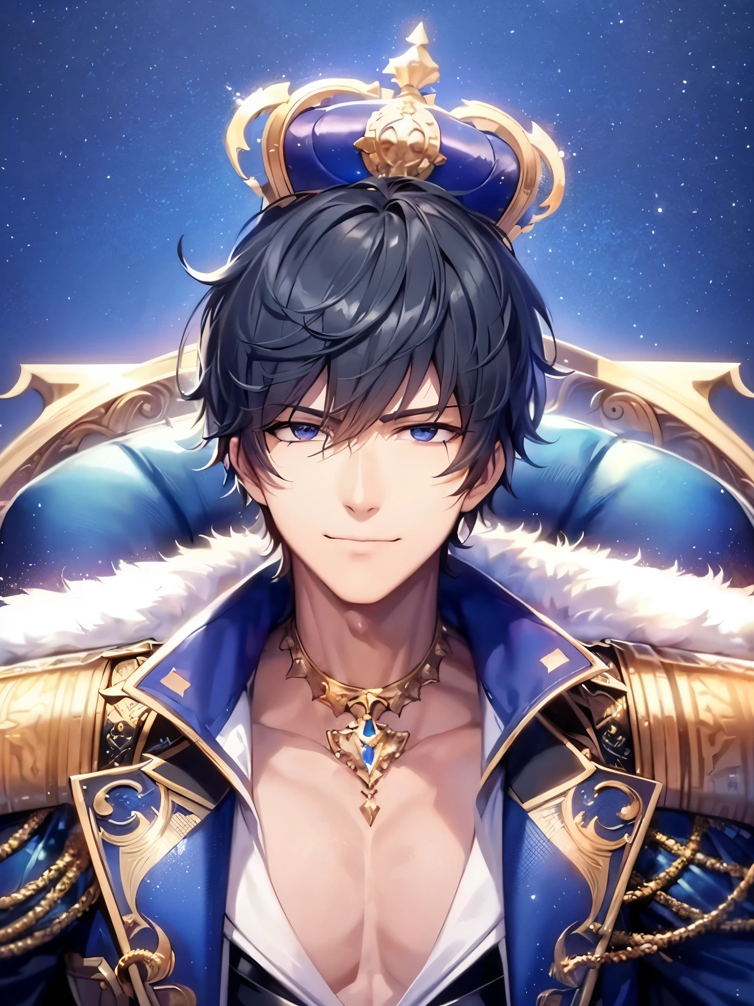 a handsome guy、Serious expression、Cool and beautiful face、Highly Detailed CG Unity 8K Wallpaper, (super masterpiece, Beautiful person, well detailed face polluted smile, It's photorealistic, Hyperrealistic)Cool and handsome face