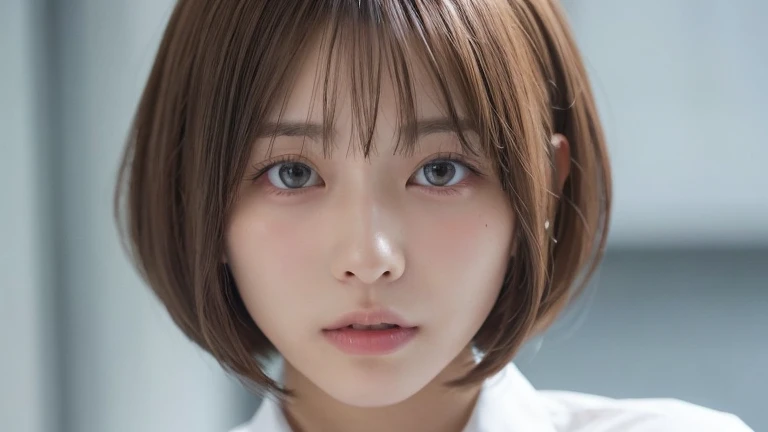 (Bob Cut Hair, Platinum Blonde Hair:1.2),(Wearing school uniform:1.2),1 girl,Japanese,21 years old,(Small breasts:1.3),(highest quality,masterpiece:1.3,超A high resolution,),(Ultra-detailed,Caustics),(Photorealistic:1.4,RAW shooting,)Ultra-Realistic Capture,Very detailed,High resolution 16K human skin close-up。 Natural skin texture、,Pores、、It needs to be detailed enough to be easily identifiable。 Skin should be even-toned and healthy looking。 Use natural light and colour, Sad expression, Looking at the camera, Perfect dynamic composition, Outdoor