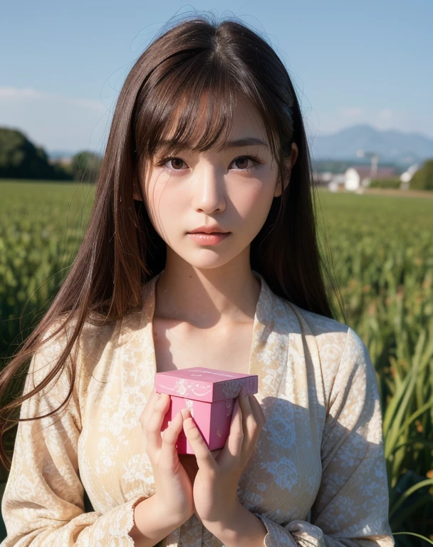 highest quality, Face Focus, Soft Light, Ultra-high resolution, (Realistic:1.4), RAW Photos,
1 Japanese girl, alone, cute, (pupil, Light in your eyes), Beautiful face in every detail, (Small box),(High resolution detail of human skin texture),
(Long Hair),
field,
Damask Shirt Dress,
(Portraiture)