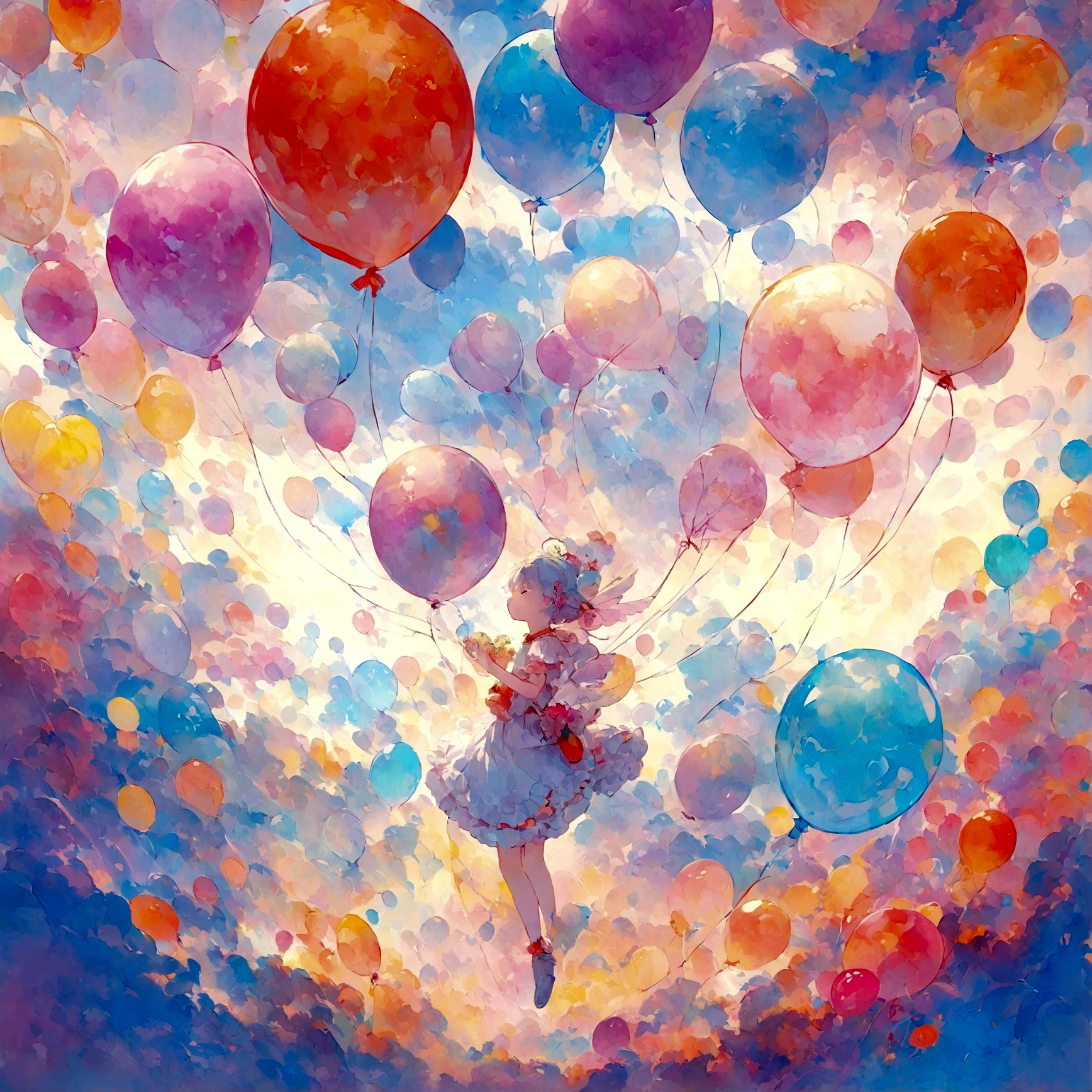 air baloon fly with many dreams (with word 'AIRDROP')