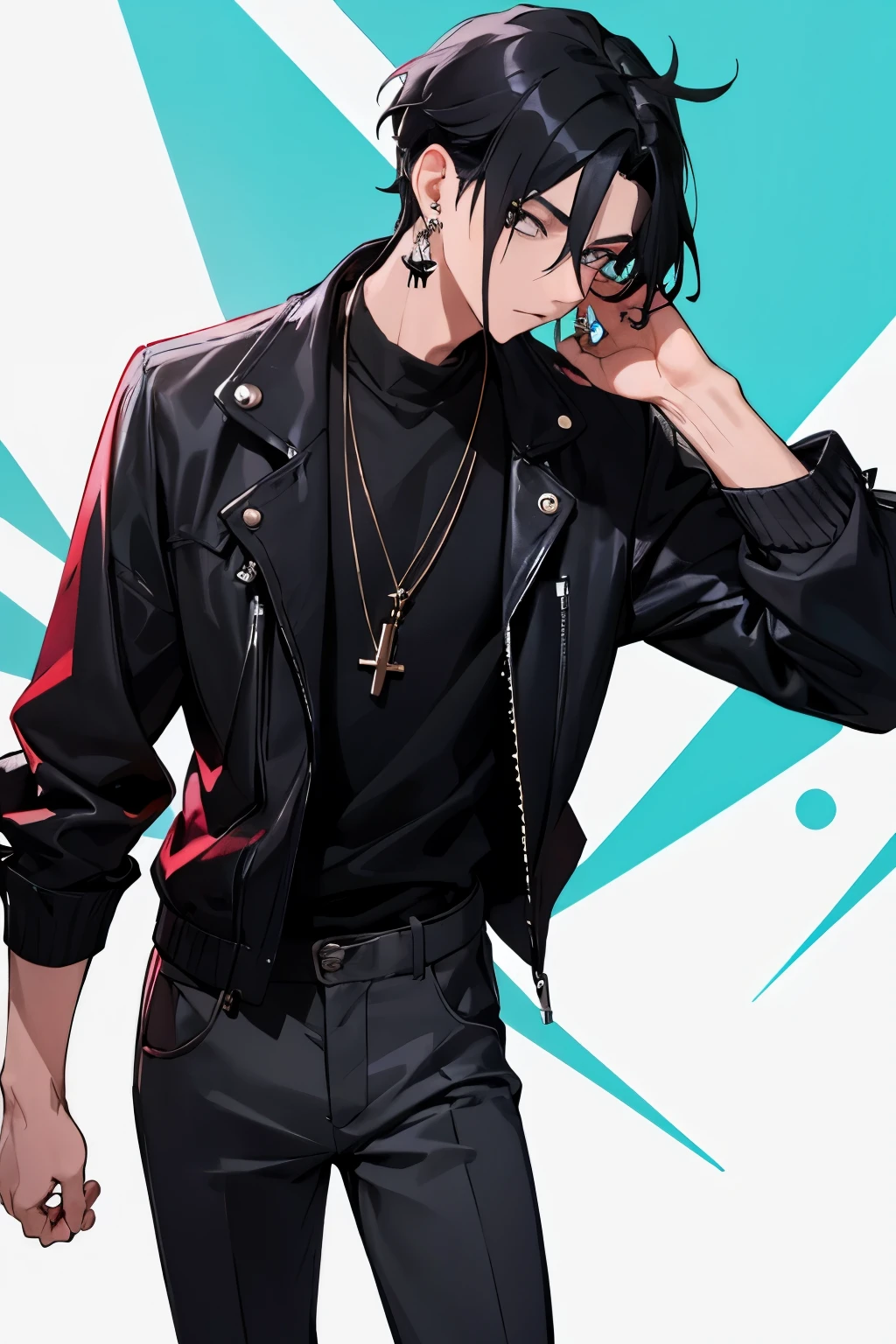 man、Black Hair、Earrings、Bad boy