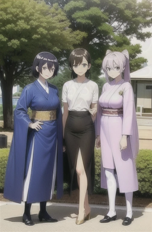 The all-female Shinsengumi, group, Full Body Shot