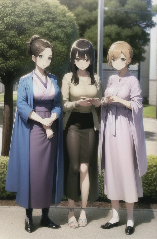 The all-female Shinsengumi, group, Full Body Shot