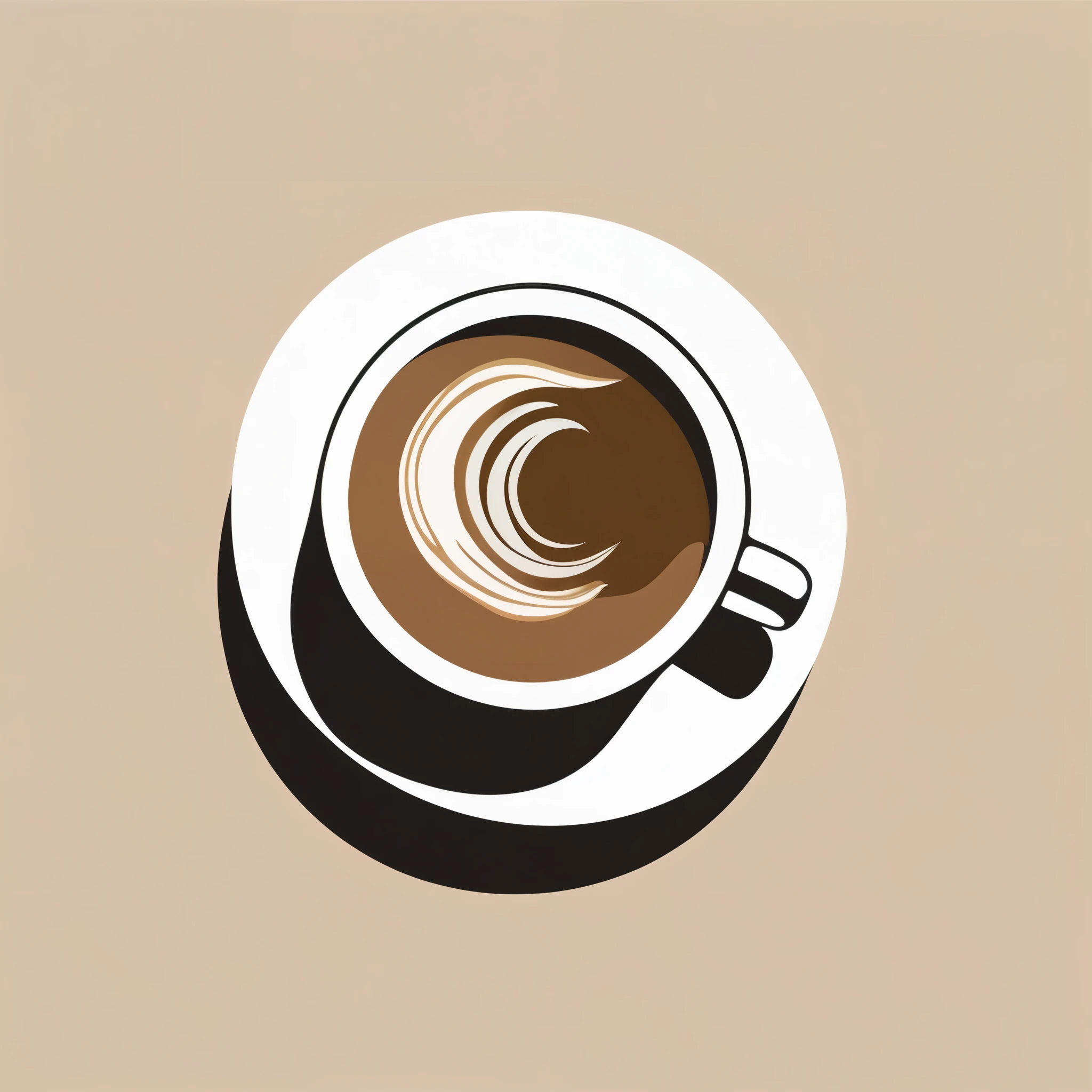  An ultra minimalist illustration of a [coffee] cleverly represented using the word 'coffee'. 