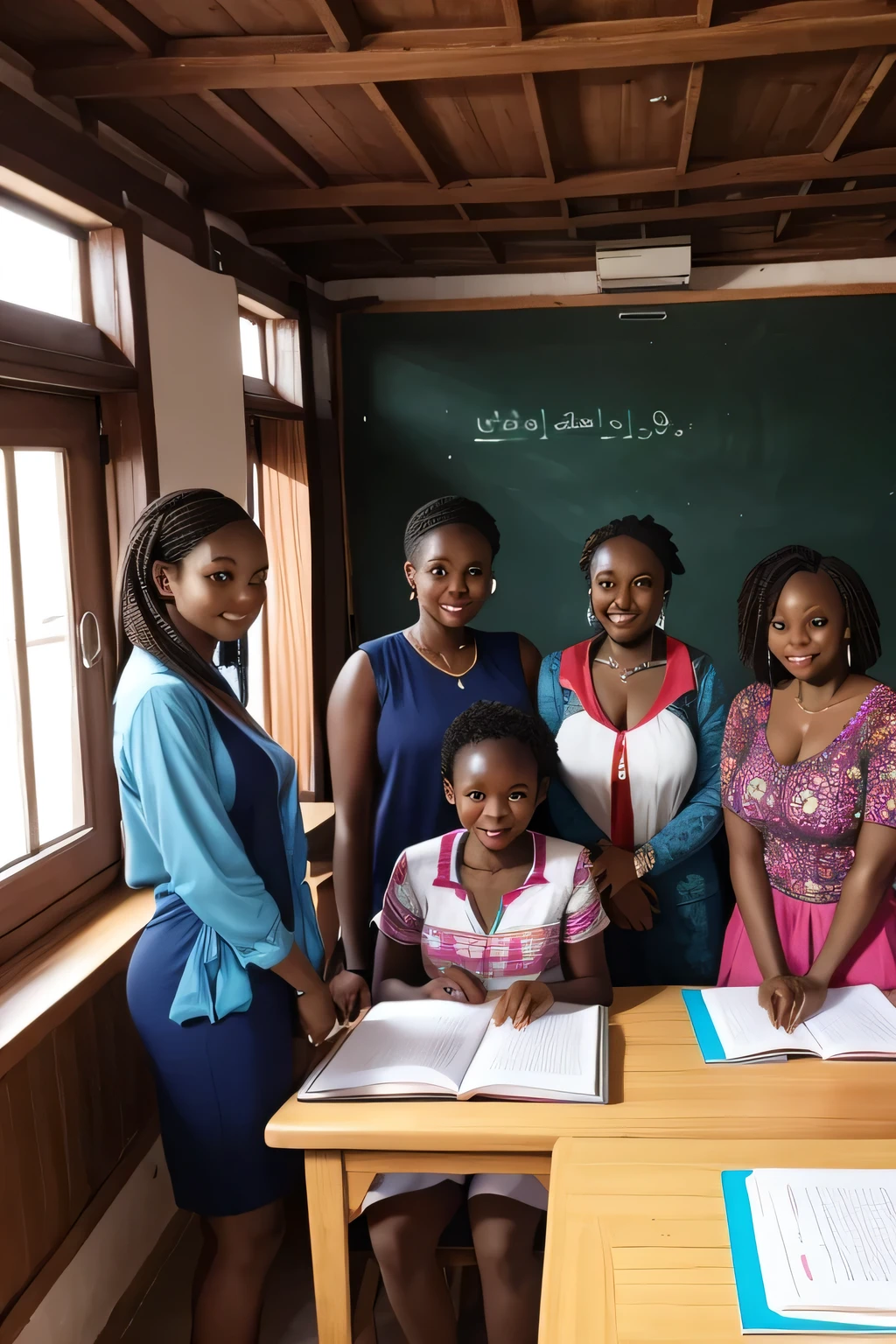 Image of Djeneba with fellow teachers