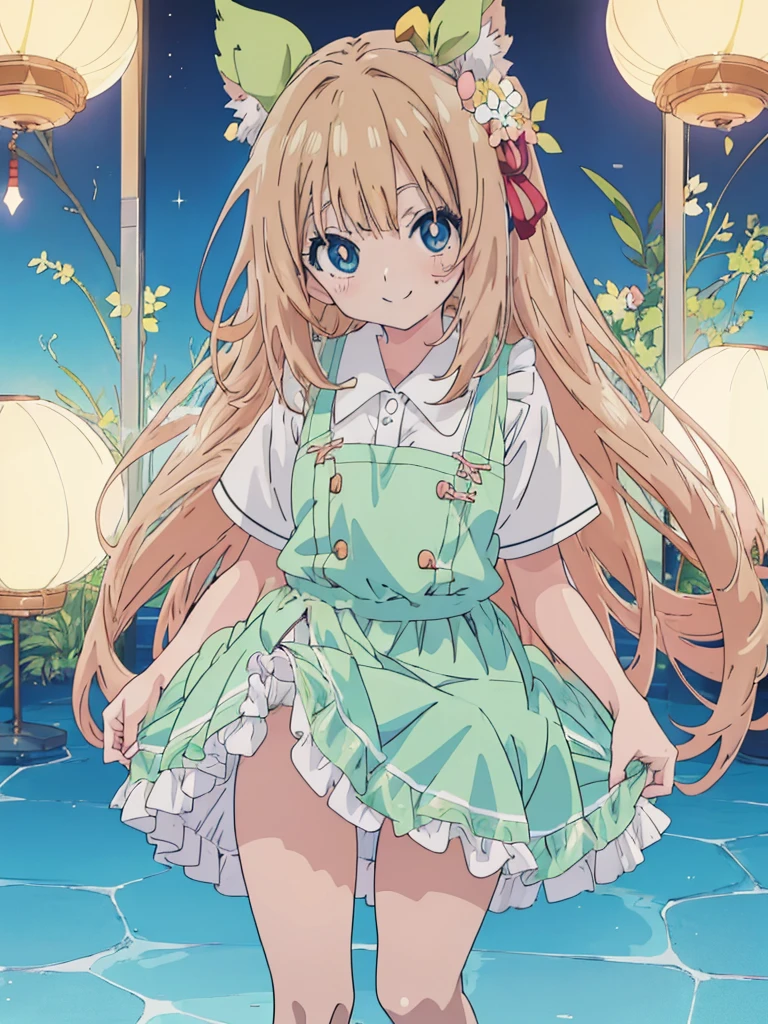 (Anime:1.8), megami magazine, 1girl, idol, cute face, , 12-yo, not safe for work,
standing, Glowing light brownish-yellow with hair, blue pupils, droopy eyes:1.4, big eyes:1.8, long hair, Big hair ribbon, white ruffle shirt, brown vest, brown layered miniskirt, (((no panties))), (((bare twat))), line of the twat, (panties pull, white panties that wrap around the knees:1.1), sweet girl, smile, beautiful fingers, perfect hands,