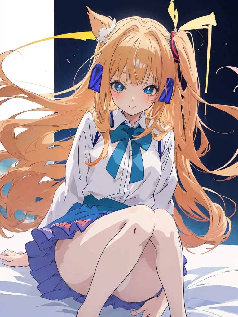 (Anime:1.8), megami magazine, 1girl, idol, cute face, , 12-yo, not safe for work,
standing, Glowing light brownish-yellow with hair, blue pupils, droopy eyes:1.4, big eyes:1.8, long hair, Big hair ribbon, white ruffle shirt, brown vest, brown layered miniskirt, (((no panties))), (((bare twat))), line of the twat, (panties pull, white panties that wrap around the knees:1.1), sweet girl, smile, beautiful fingers, perfect hands,