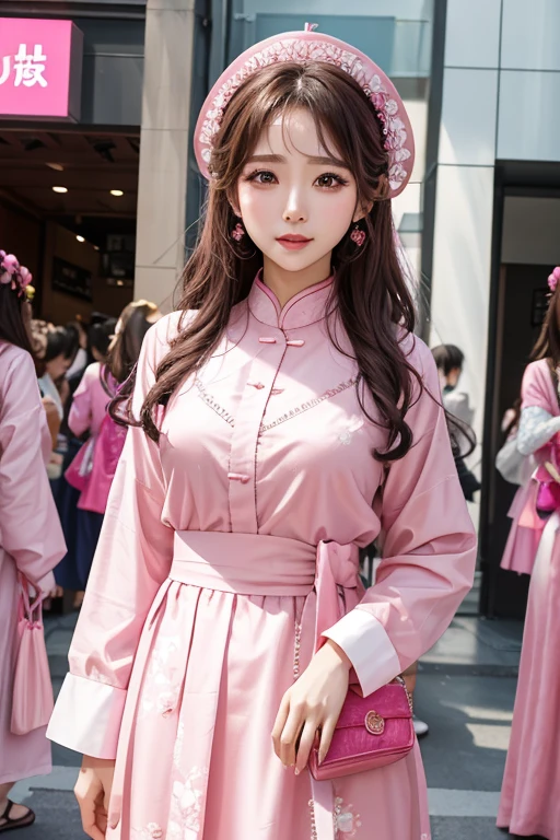 1 Arafad image of a group of Asian women posing for a photo，（pink color），cgstation trends，pink color皮膚，cgstation trends，pink color幫派肖像，January），ulzzang，（pink color），maid outfit, Trending on bbwchan, yanjun Chengt, Girls' Generation, 淡pink color膚色 2 一群亞洲女性擺姿勢拍照的阿拉法德圖像，Xi Gang&#39;s album cover，instagram，tachisme，（pink color），cgstation trends，pink color皮膚，cgstation trends，portrait of pink gang，January） , ulzzang, ((pink color)), maid&#39;s clothes, Trending on bbwchan 
