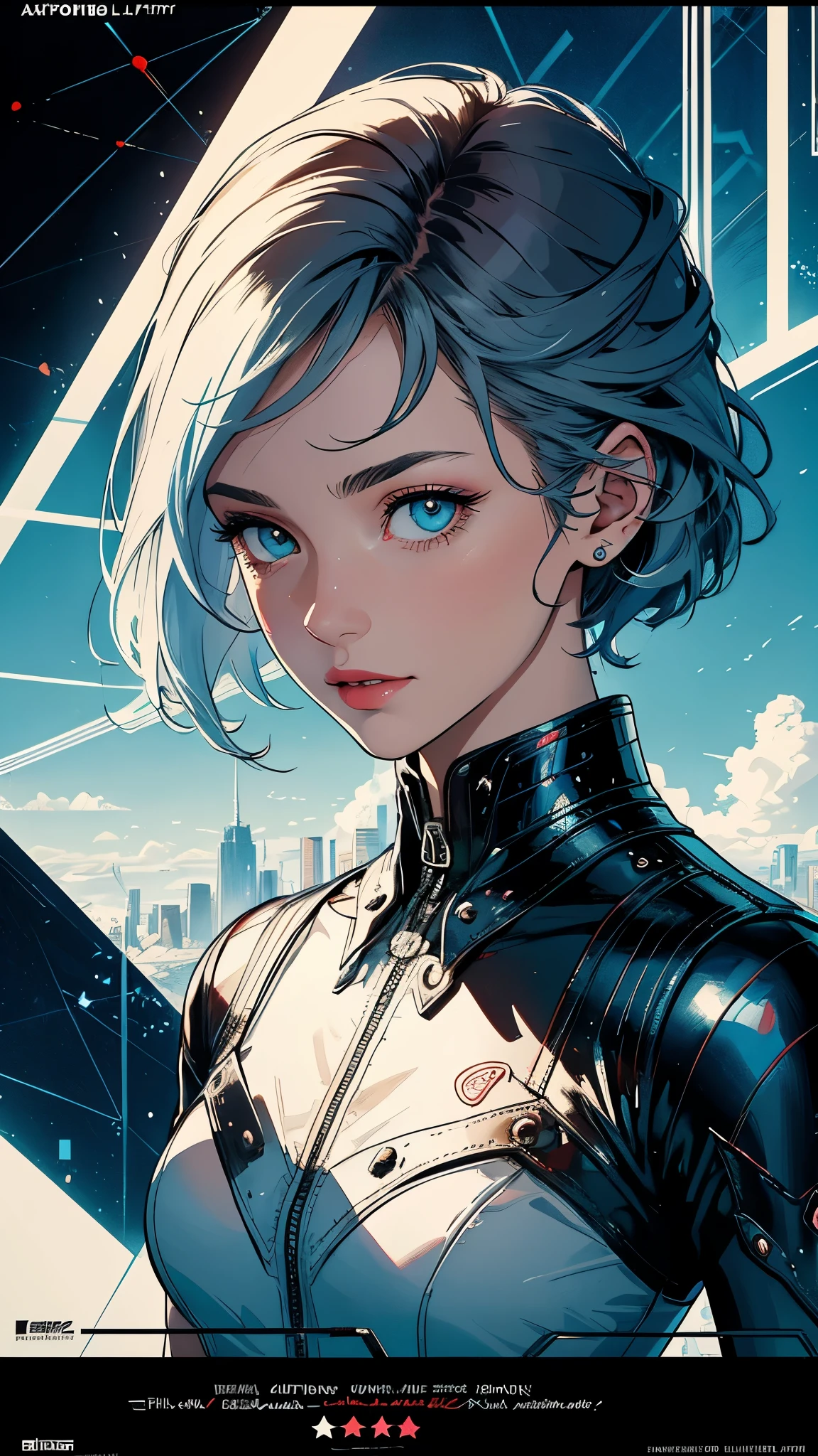 (((masterpiece, highest quality))),(((solo:1.2))),(((1girl:1.2))),32k wallpaper, very detailed, poster, vintage science fiction,(((((geometric cinematic movie poster))))), (bauhaus), shape,(((abstract))),(mid century modern),movie poster,(((((portfolio))))),(((((Close-up))))),(((((bust up))))),((((more various angle)))),(((highlight))),Vast landscape,((((heterochromia)))),(((complete. detailed face))),(((Extremely talented))),(((most complecated machine))),Colorful color scheme