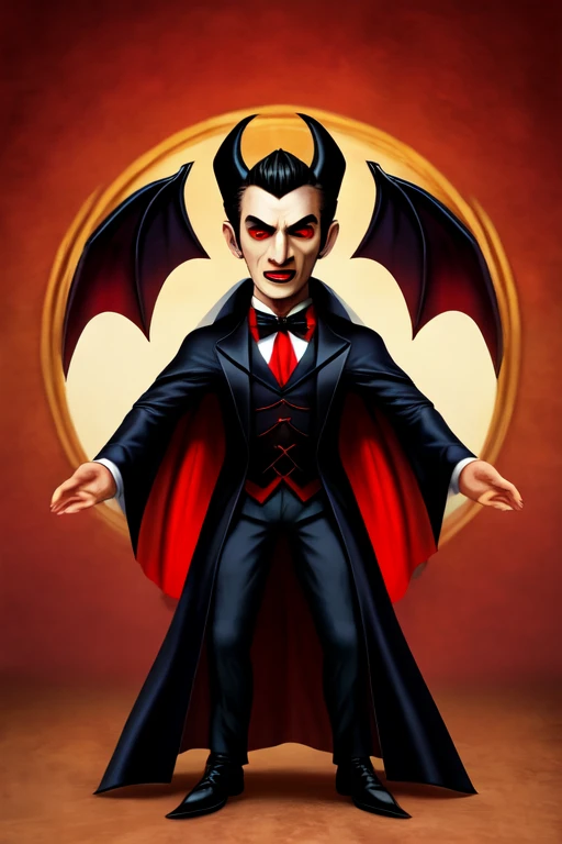 ((highest quality)), ((masterpiece)), (Dracula), Mini character